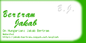 bertram jakab business card